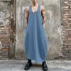 INCERUN Herren Damen Sommer Ärmellos Lässig Locker Lang Kleid Roben