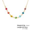 Cazador Stainless Steel 7 Chakra Rhinestones Necklaces for Women 2026 Yoga Meditation Jewelry Necklaces Birthday Gift 2026 New