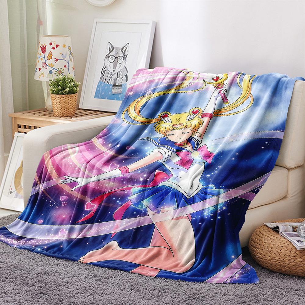 Sailor Moon2 Flannel Blanket, High quality Comfortable for All Seasons, Home Decor, Warmth and Comfort
