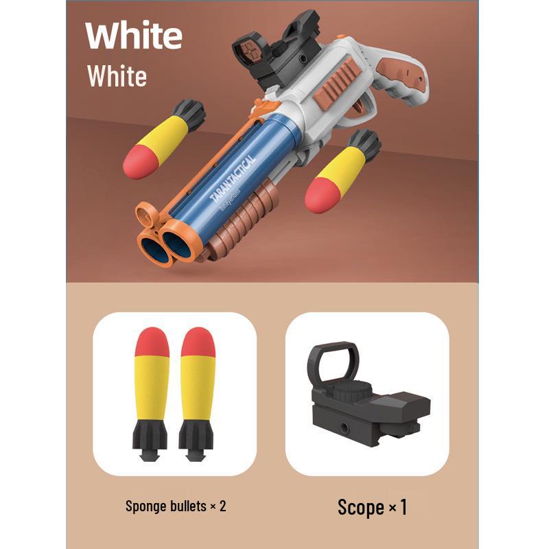 Children s Double-Barreled Suction Cup Soft Bullet Launcher Toy Gun