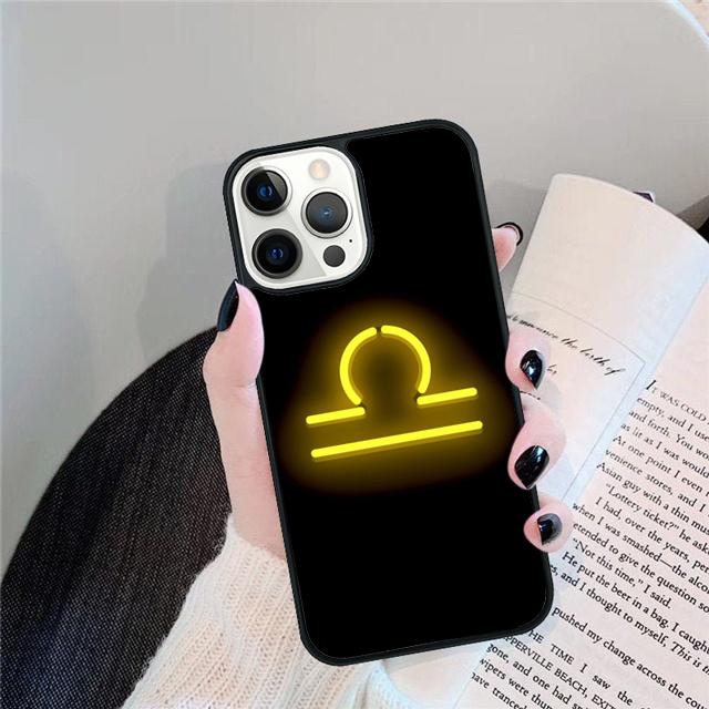 Neon Zodiac Signs Coque Shell For iPhone 17 Air 15 16 14 13 12 Pro Max 11 Pro Max Plus Phone Case Cover
