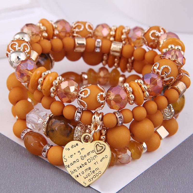 DIEZI Bohemian White Crystal Beads Strand Bracelets For Women Girls Ethnic Tree Of Life Charm Wrap Bracelet Pulseira Feminina