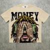 T-shirt doux à col rond coupe ample avec imprimé graphique style Hip Hop pour homme Streetwear