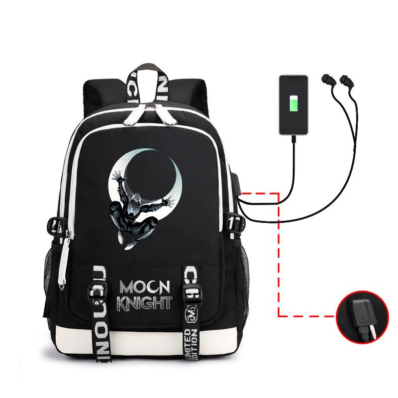 Male Backpack Movie Moon Knight Moonlight Knight Peripheral Youth School Bag Moon knight backpack