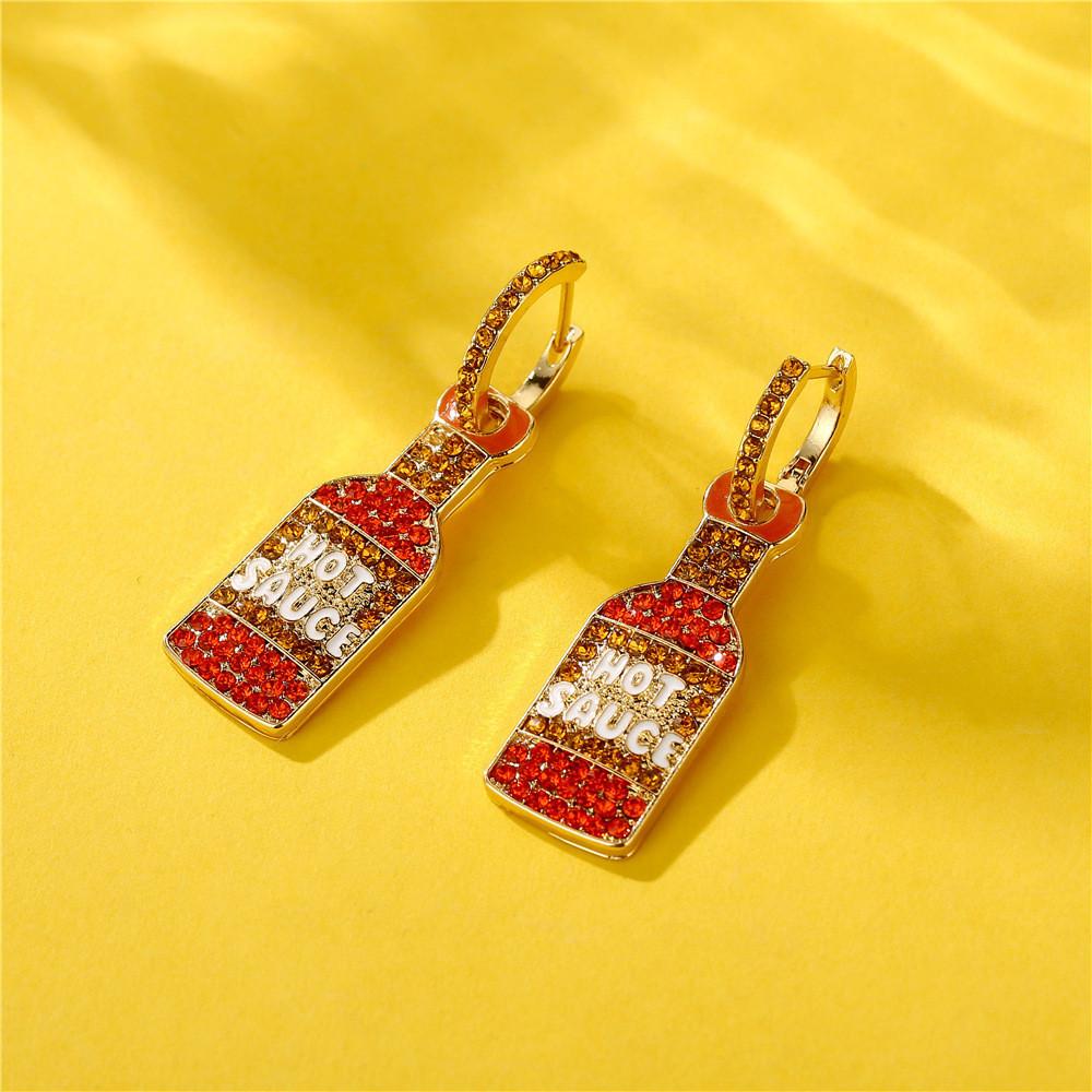 Elegant Alloy Geometric Pearl Earrings For Women Chic Bottle Shape Jewelry