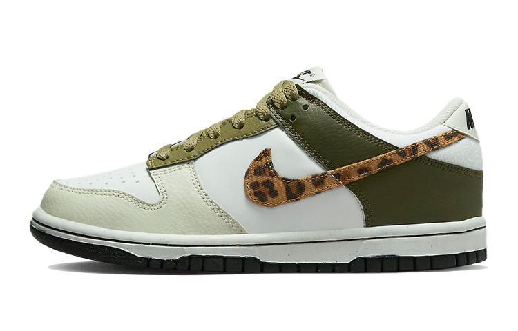 Nike Dunk Low Olive Leopard GS DX9282-100 36