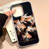 Für Samsung Galaxy S25 Edge S24 S23 S22 S21 S20 FE Plus 5G Ultra Koi Goldfisch Funkeln Schwarz Glänzend Damen Mädchen Bumper Handyhülle