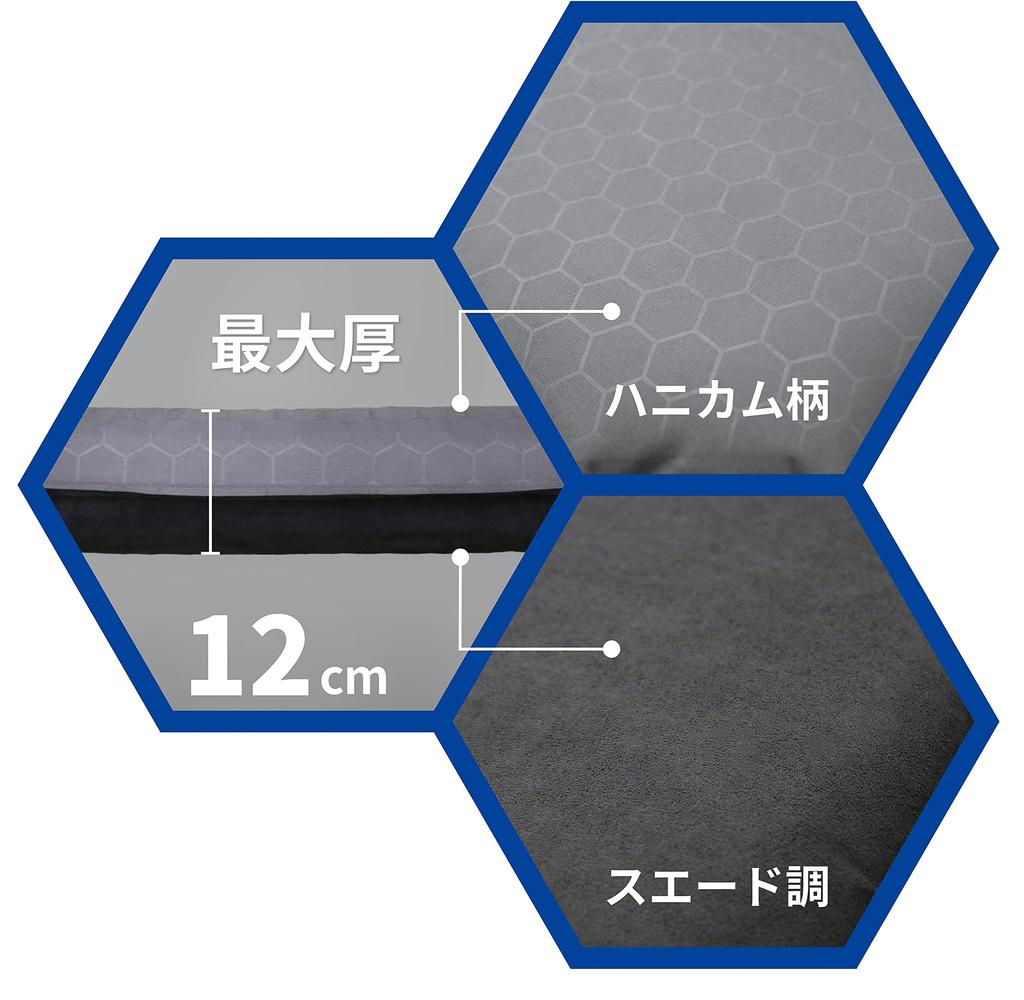 Nafukovací polštář KAKURI, semišový styl, tloušťka 12 cm, venkovní, kempování, spaní v autě, automatické nafukování, kompaktní, úložný sáček součástí balení.