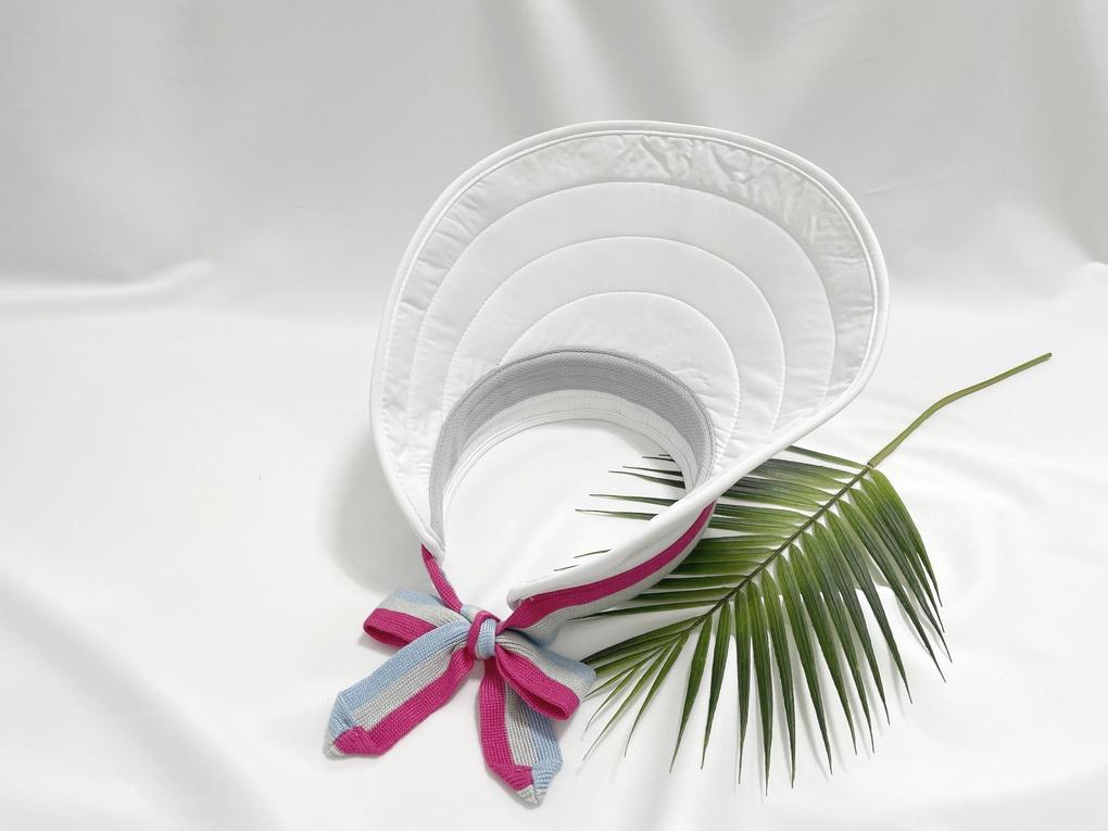 Women's Unisex Colored Ribbon Sun Cap Ball Cap Basic