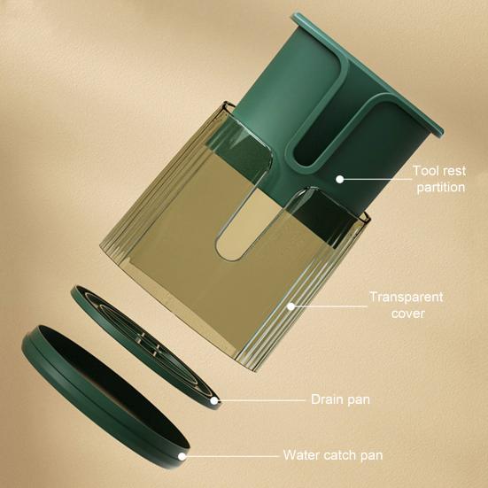 Kreativ dreneringsbase Oppbevaring Plassbesparende gulvmonterte spisepinner Kutteroppbevaringsstativ Husholdningsutstyr Kutterstativ