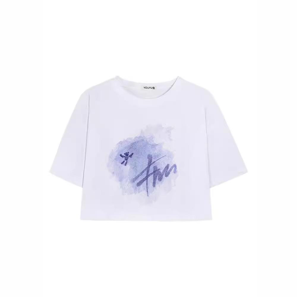 Age-reducing short-sleeved t-shirt short-sleeved t-shirt women's summer new round neck small fresh small top