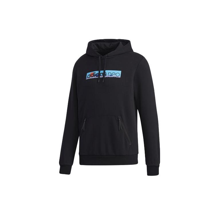 Men s adidas neo Fav Ss Hd Casual Sports Printing Pullover Black GM2332 L