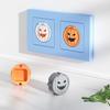 Protecție pentru prize electrice pentru copii, desene animate Halloween, capac de protecție rotund cu 2 țevi pentru prize standard din UE