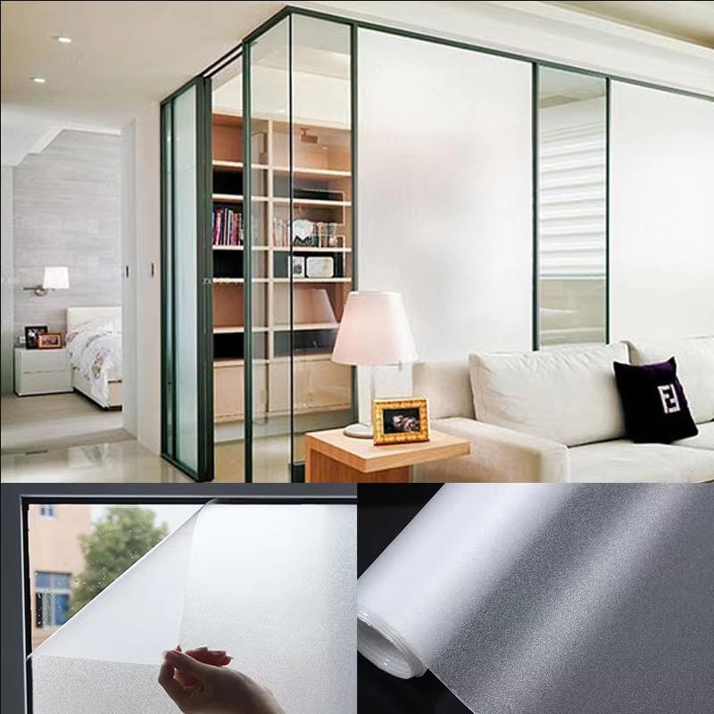 Non Adhesive Static Reusable Frosted Shower Window Glass Door Bathroom Sticker Privacy Film Home Office