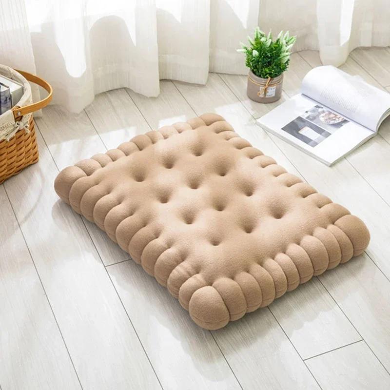 Inventive Thickened Biscuit Office Chair Cushion Lovely Living Room Space Bedroom Space Decorative Throw Pillows Sofa Back Cushion Tatami Pad