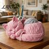 Cat Yarn Bowl for Crocheting And Knitting, Cute Holder Crochet Organizer, Stylish Minimalist Lovers Knitters