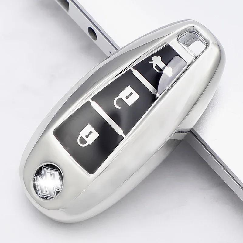 TLIN5 3 Button Soft TPU Car Remote Key Shell Cover Case for Suzuki Vitara Swift Ignis Kizashi SX4 Baleno Ertiga 2016 2017 2018 2019