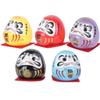 NOELAMOUR Daruma Doll Set of 5 – Ceramic, 4.7 X 3.5 X 4.5cm (Red, Black, Yellow, Light Purple, Sky Blue)