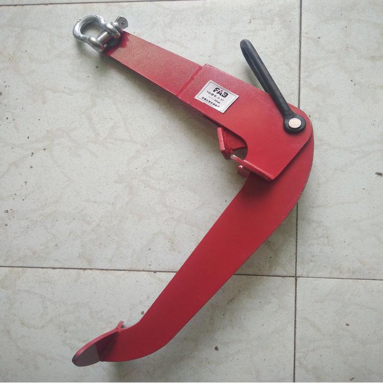 Double-Chain Forklift Eagle Beak Drum Lifting Hook and Spreader Clamp