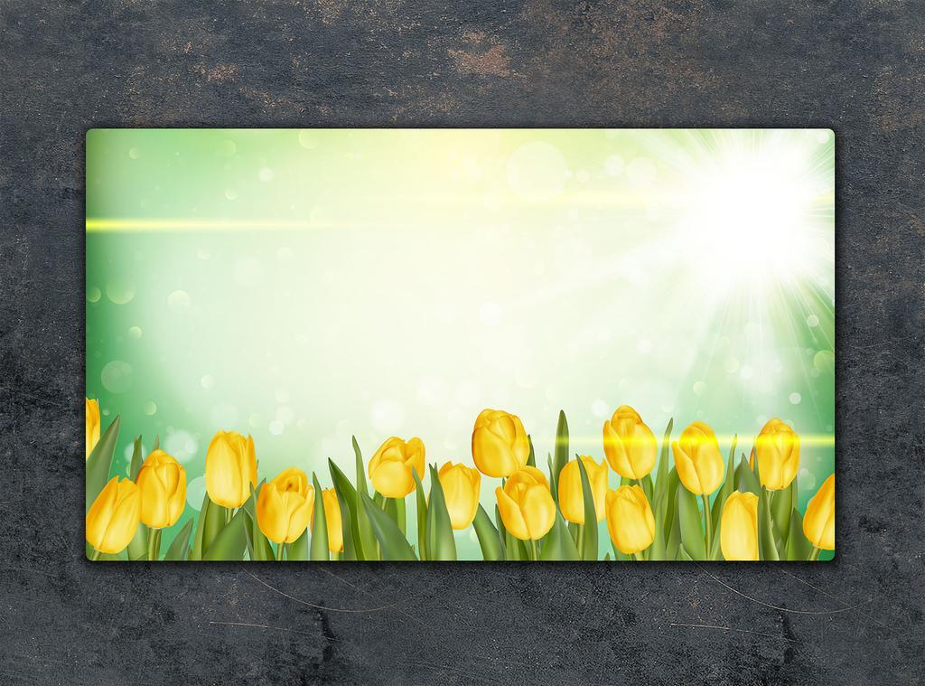 SZKLANA DESKA DO KROJENIA 52x30 TULIPANY
