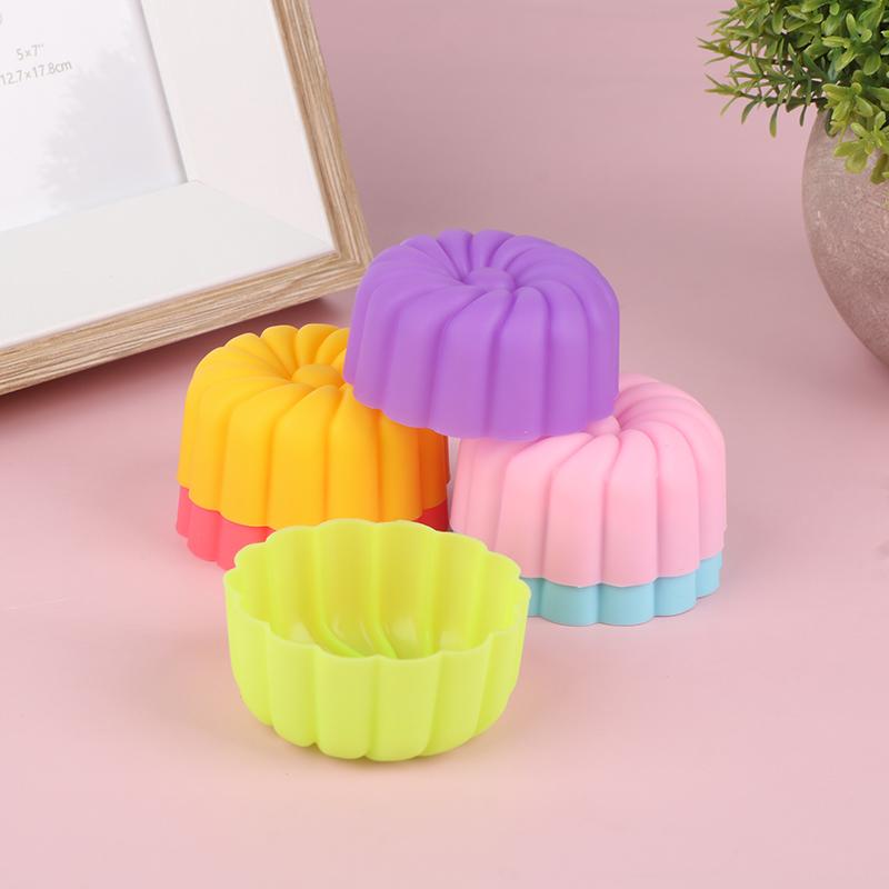 5 Stück 5 cm Kürbisblume Silikonform Kuchenbacken Antihaft Wiederverwendbare Formen