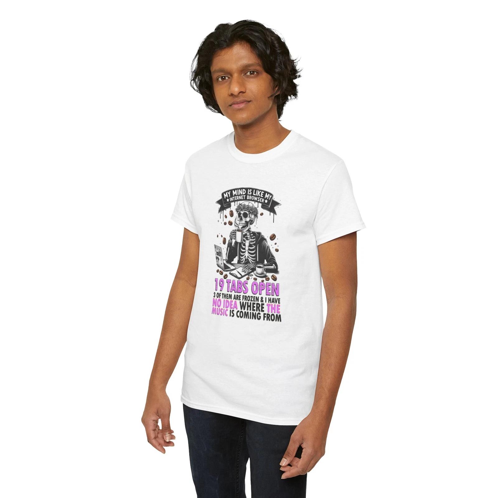 Cold Brew T-Shirt | Funny Iced Coffee Lover Caffeine Addict Skeleton Tee S