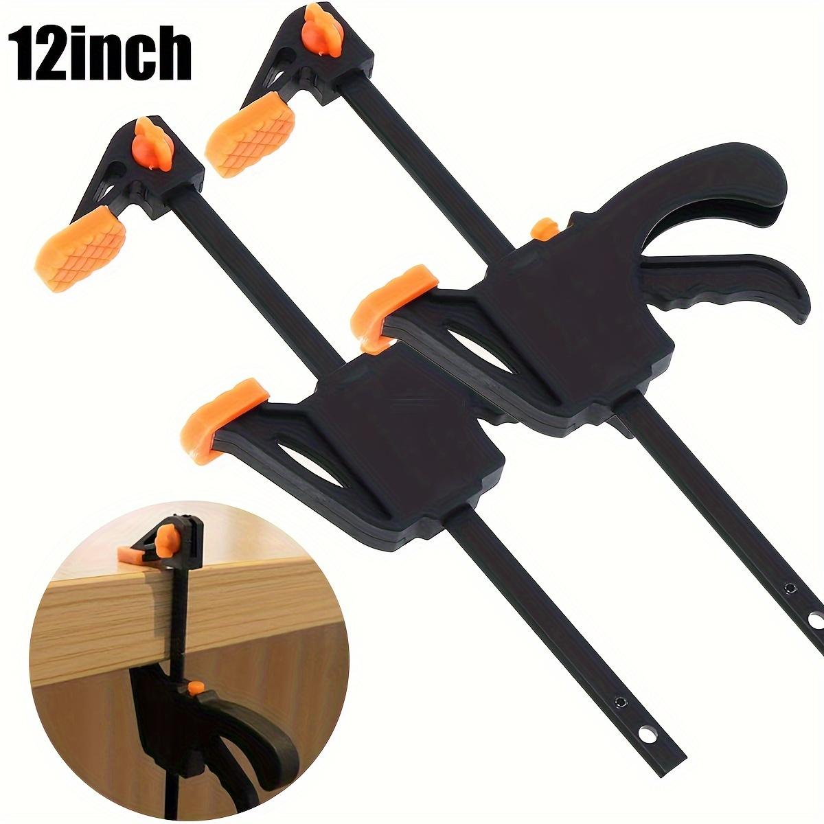 

12 Inch Bar Clamps for Woodworking, Quick Grip Clamps Trigger Clamp One Handed Ratchet Clamp, Mini Small Bar Clamp for Craft 12 inch 1PC