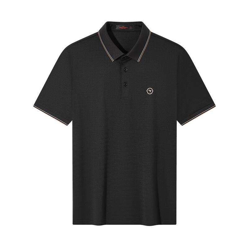 Men's Textured Stripe Short Sleeve Polo Shirt