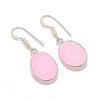 Natural Pink Chalcedony Gemstone 925 Sterling Silver Jewelry Earring 1.38" AE-12010