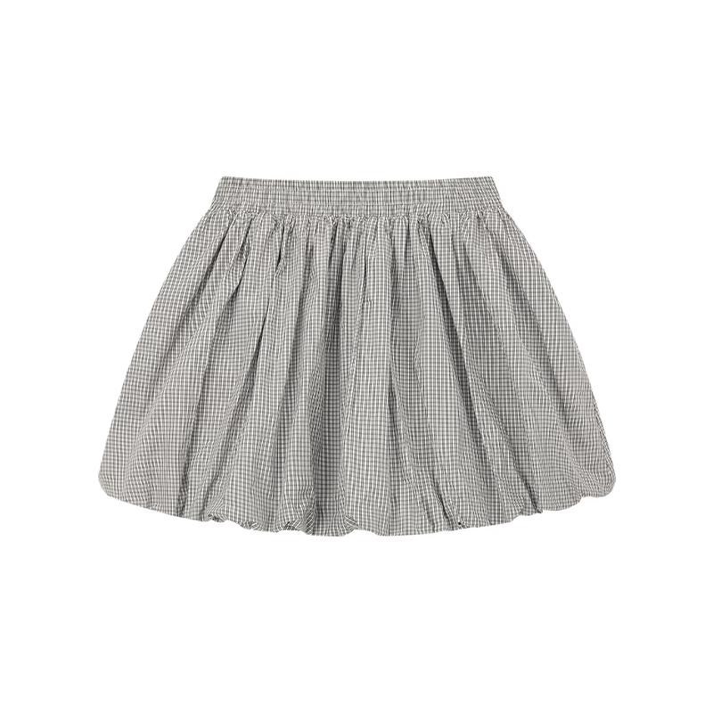 ELLE Kids Plaid A-Line Skirt with Safety Shorts