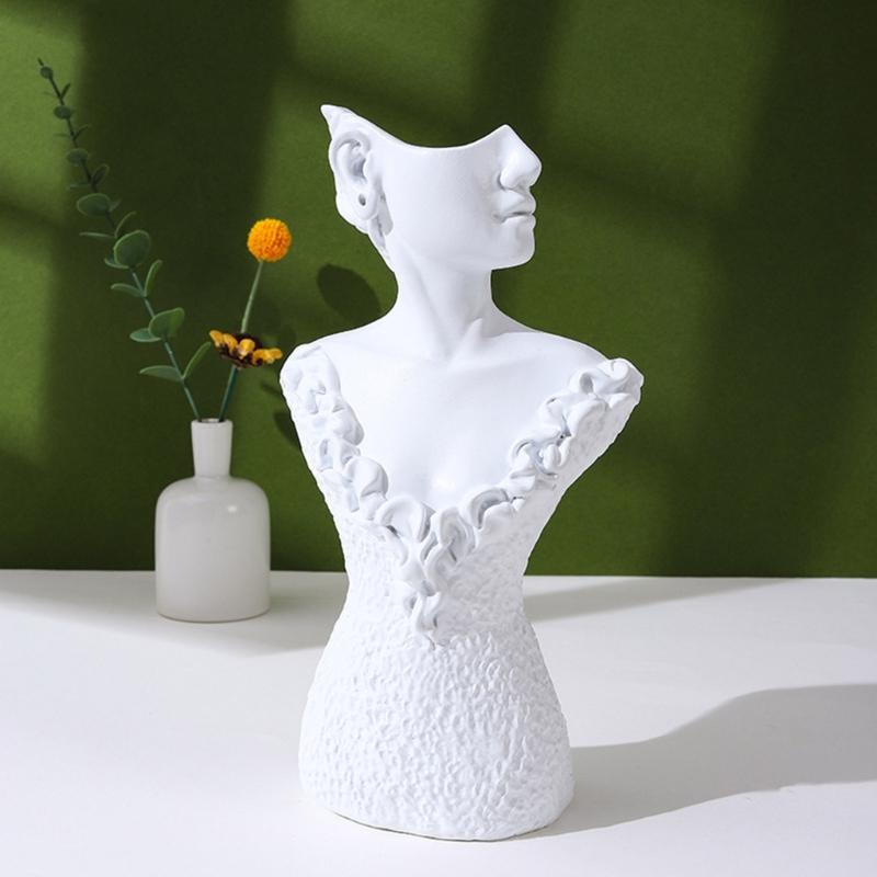 Boutique Necklace Jewelry Display Bust Resin Material Necklace Pendant Earring Chain Display-Case Mannequin Stand Holder