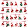 Felt Christmas Hanging Countdown Calendar Bag Featuring 24 Numbered Compartments for Holiday Decoration and Organization