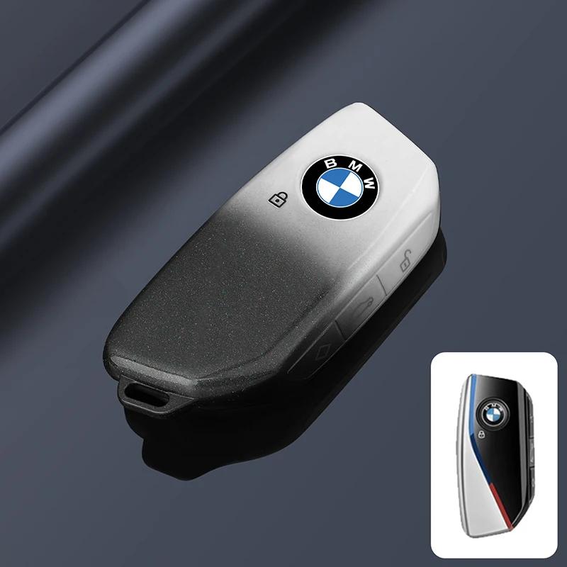 BAGD7 Car Sticker Car Key Fob Ring Chain Cover Case For BMW 530i 540i 550e 750e 740i 760i X1 X2 X5 X6 X7 M5 iX1 iX2 iX XM I5 I7 2024 2