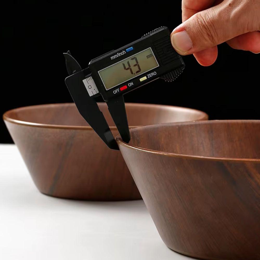Luxurious Melamine Wood Grain Ramen Bowl Japanese Deepened Rice Bowl Simulation Large Capacity Salad Mixing Basin Restaurant