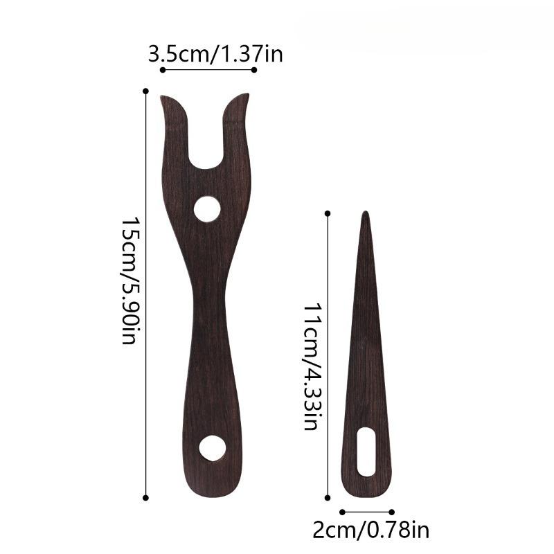 Cross-border wooden fork braider, red sandalwood wool hand braider, easy to carry beech hand-knitting tools