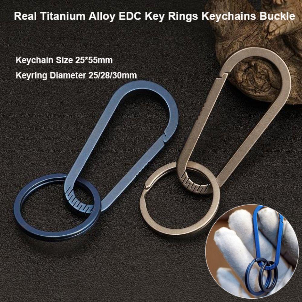 Multifunctional Titanium Alloy Key Rings Real EDC Tool  Male Creativity Gift