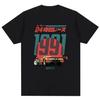 Rocznica 30-lecia Le Mans Retro T-shirt O-neck Czysta Bawełna Krótki Rękaw Nadruk Japoński Samochód Wyścigowy GTR Męski Damski Casualowe Topy Koszulki