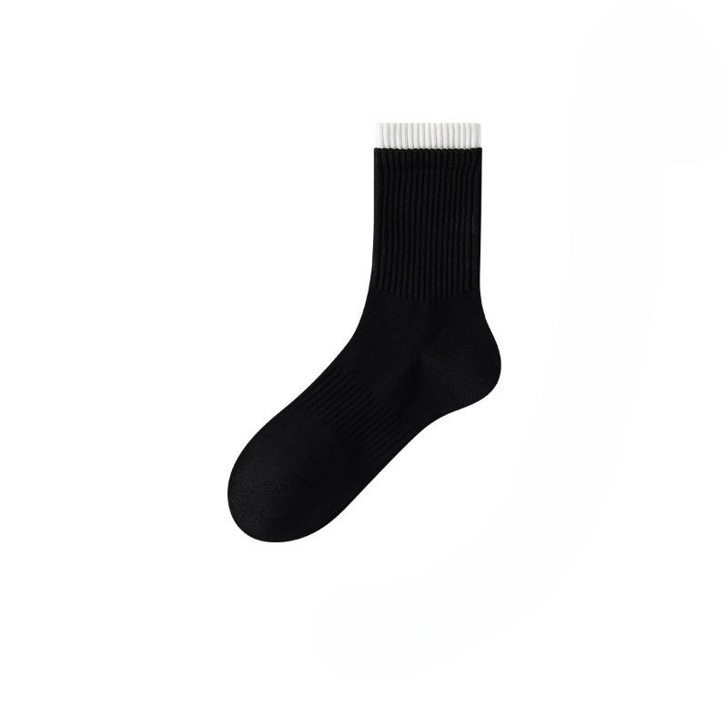 Men's Autumn Leisure Tea Tree Essential Oil Moisturizing Cotton Anti Pilling Boneless Tube Socks