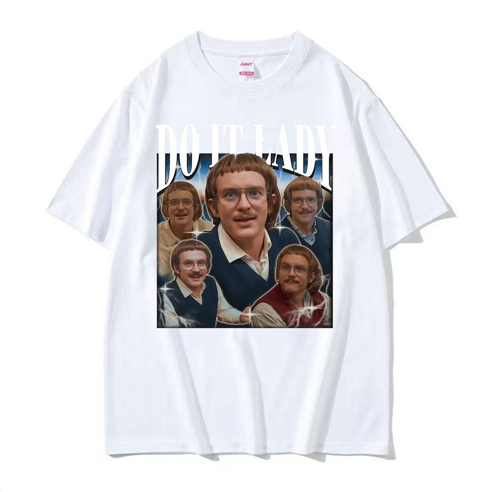 Do It Lady Meme Chit Retro Lustig Klassischer Print T-Shirt Unisex Damen Mode Übergroße T-Shirts Kurzarm Gemütliches T-Shirt Streetwear