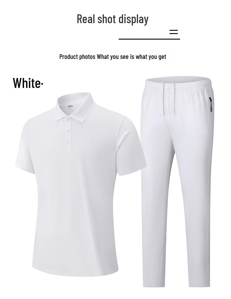 2026 Men's Casual Cotton Polo and Pants Set – Breathable, Comfortable, Customizable