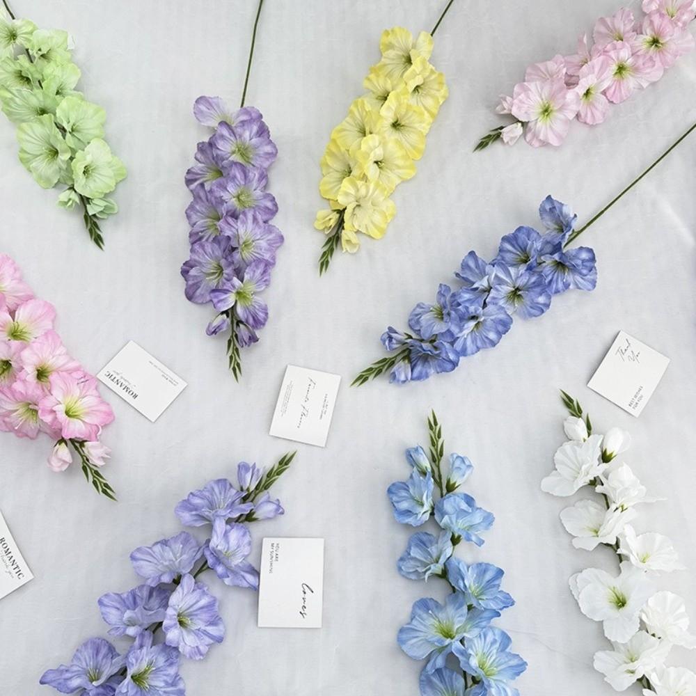 Silk Simulation Gladiola Flower 80cm Silk Fake Bloom New Artificial Flower  Party Decor