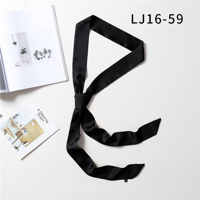 Influencer Style Silk Scarf: Hair Tie, Solid Color, Long & Narrow, Korean Style Necktie, Flowing Ribbon for Women