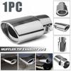 Universal Stainless Steel Exhaust Tip - Straight/Curved Muffler Pipe for Car Tail Throat Decoration