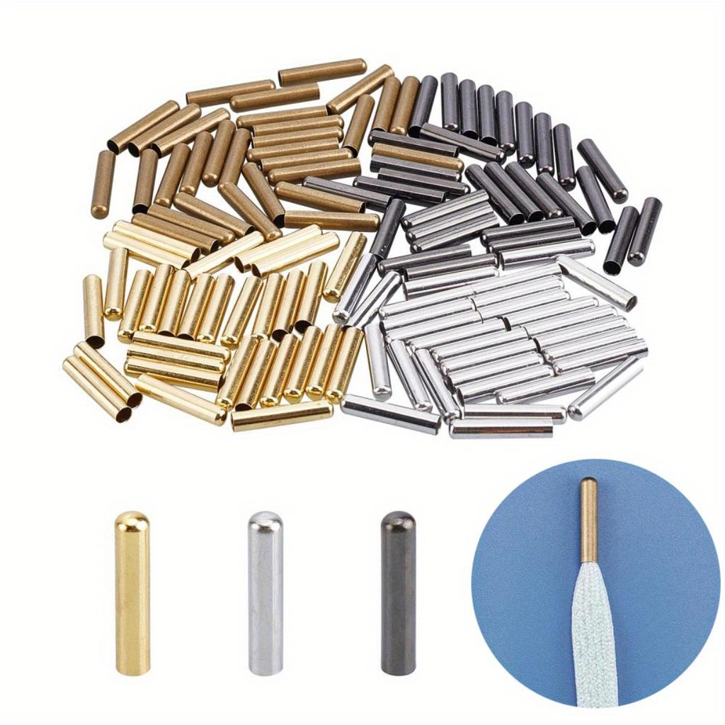 20pcs Brass Cord Ends - DIY Repairing Accessories for Shoelaces, Hoodies, and Shoes