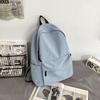 Schoolbag Backpack Ins Trend 1011 New Korean Version of Female High School Junior High School Students Large Capacity Simple Solid Color Schoolbag 