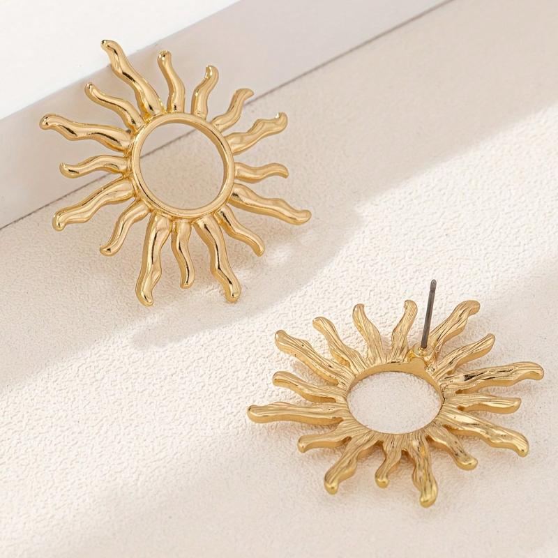 1 Pair Fashion Elegant Personalized Sunflower Stud Earrings
