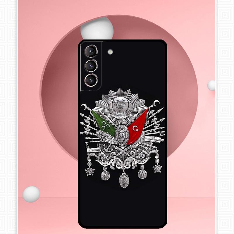 Osmanlı İmparatorluğu Arması Kılıfı Samsung Galaxy S24 Ultra S22 Plus S20 S21 FE S8 S9 S10 Note 10 20 S23 Ultra Kapak