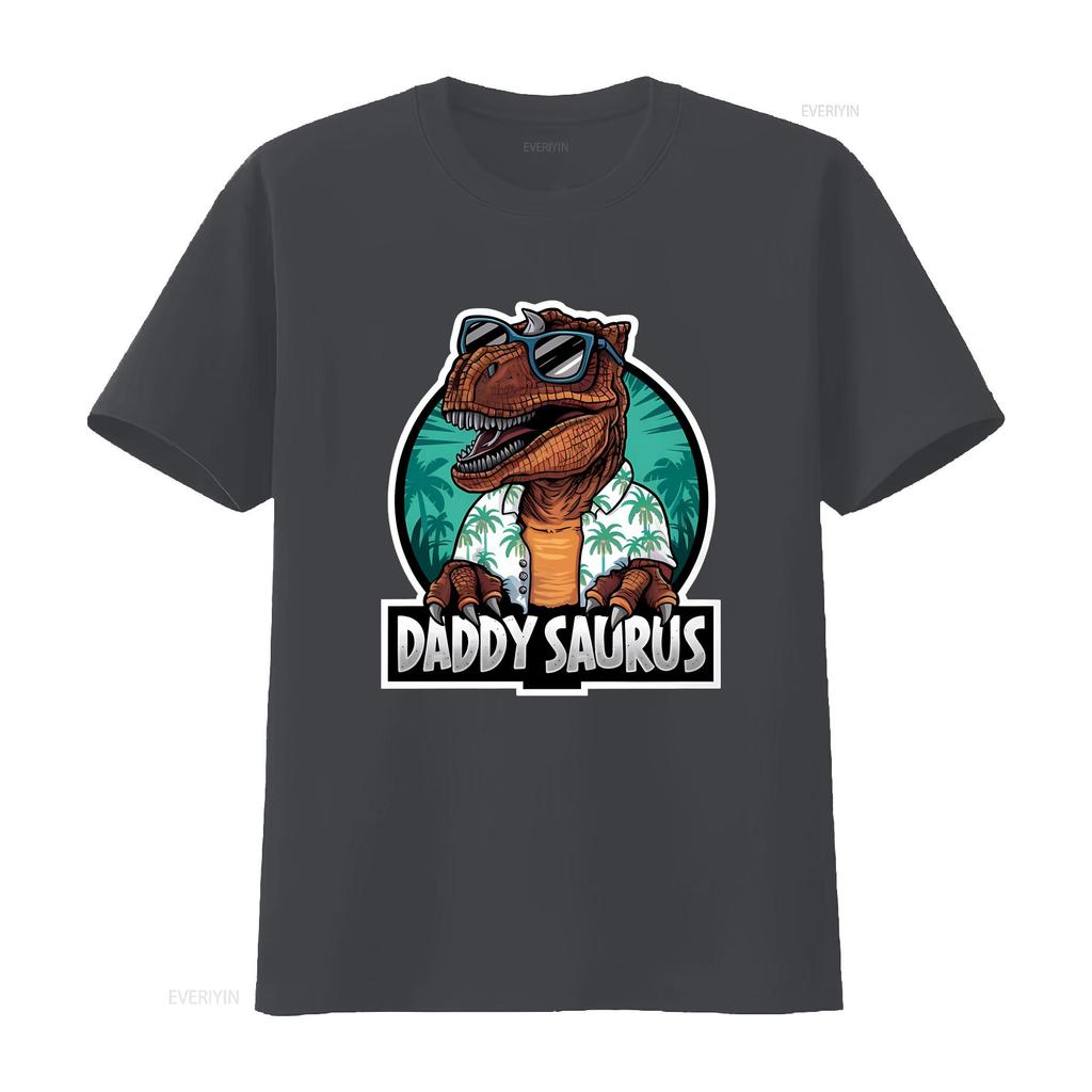 Daddy Saurus T Shirt For Dad On Father's Day Birthday Or Christmas From Son Daughter Funny Father vintage Washed Soft Stylish