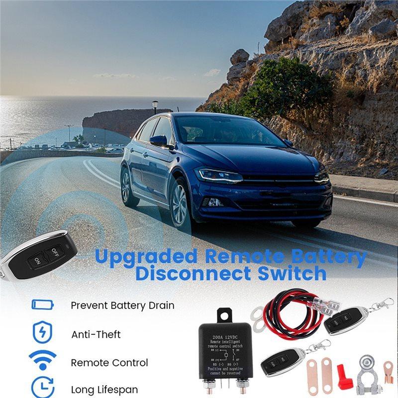 Remote Control 12V Battery Switch Relay Disconnect Cut Off Isolator Switch For Car Battery