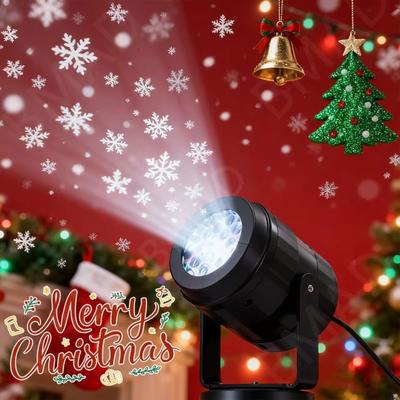 Waterproof Design LED Snowflake Projector Light LED Technology Rotating Patterns Laser Projector Light Snowflake Design